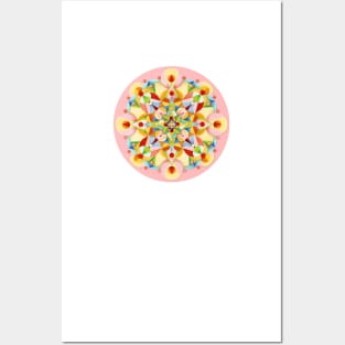 Pastel Carousel Pink Circle Posters and Art